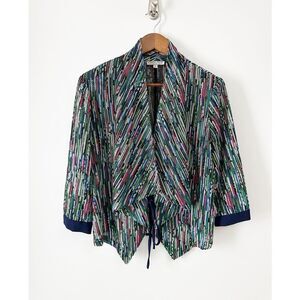 Alberto Makali Cardigan Multicolor Draped Size Large